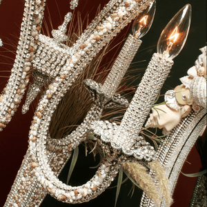 b.b. Simon CH-101-S-SHELL Crystal Chandelier - Dudes Boutique