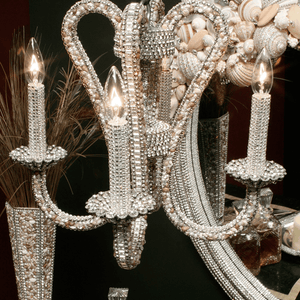 b.b. Simon CH-101-S-SHELL Crystal Chandelier - Dudes Boutique