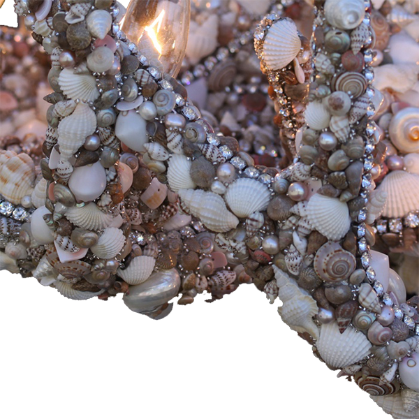 b.b. Simon CH-701-SHELL Crystal Chandelier - Dudes Boutique