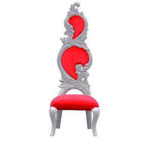 b.b. Simon Silver / Red CHAIR-101 Royal Crystal Chair - Dudes Boutique