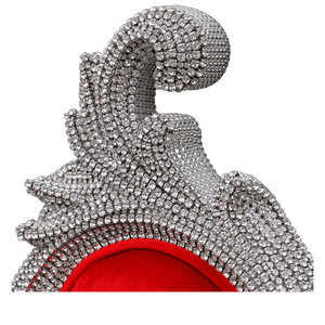 b.b. Simon Silver / Red CHAIR-101 Royal Crystal Chair - Dudes Boutique