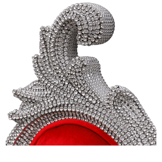 b.b. Simon Silver / Red CHAIR-101 Royal Crystal Chair - Dudes Boutique