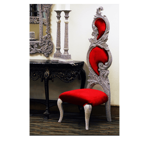 b.b. Simon Silver / Red CHAIR-101 Royal Crystal Chair - Dudes Boutique