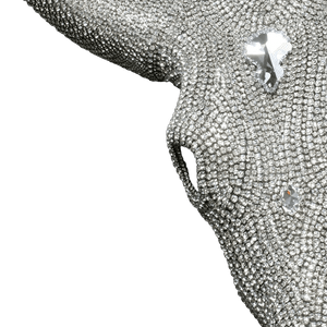 b.b. Simon Silver Crystal CO-201-18 Cow Skull - Dudes Boutique