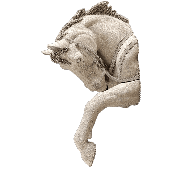 b.b. Simon Silver Crystal Horse-100 - Dudes Boutique