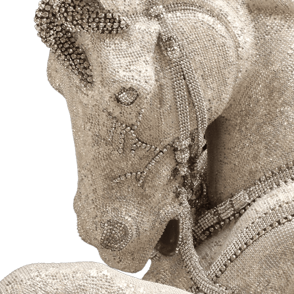 b.b. Simon Silver Crystal Horse-100 - Dudes Boutique