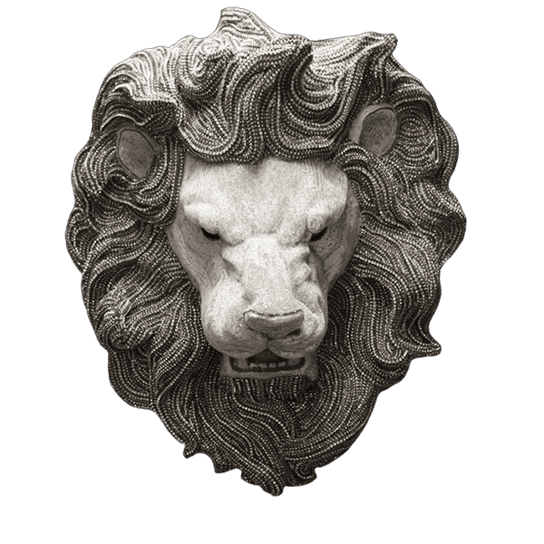 b.b. Simon Silver Crystal Lion Mane - Dudes Boutique