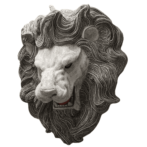b.b. Simon Silver Crystal Lion Mane - Dudes Boutique
