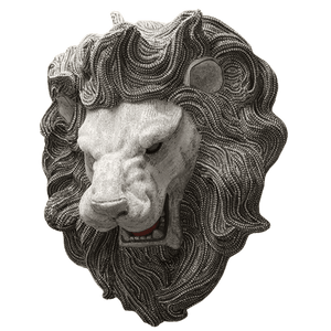 b.b. Simon Silver Crystal Lion Mane - Dudes Boutique