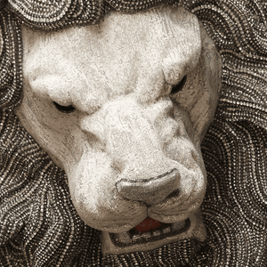 b.b. Simon Silver Crystal Lion Mane - Dudes Boutique