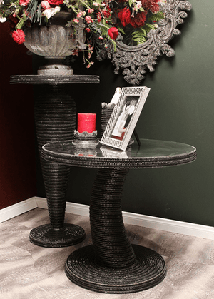 b.b. Simon TB-102-JET Crystal Table - Dudes Boutique