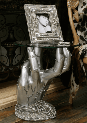 b.b. Simon TB-106-BLACK DIAMOND-CLEAR Crystal Table - Dudes Boutique