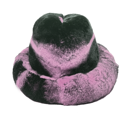 Kashani Men's Pink Rex Rabbit Fur Top Hat