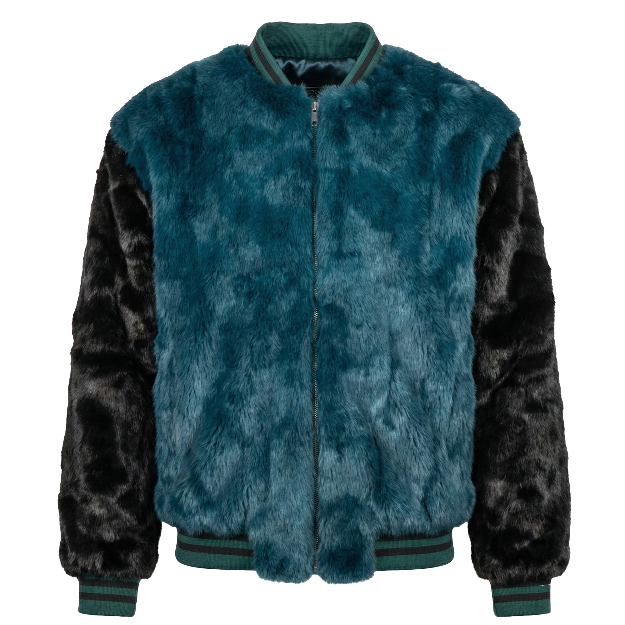 Kashani Men's Eagles Rabbit Fur Bomber Jacket