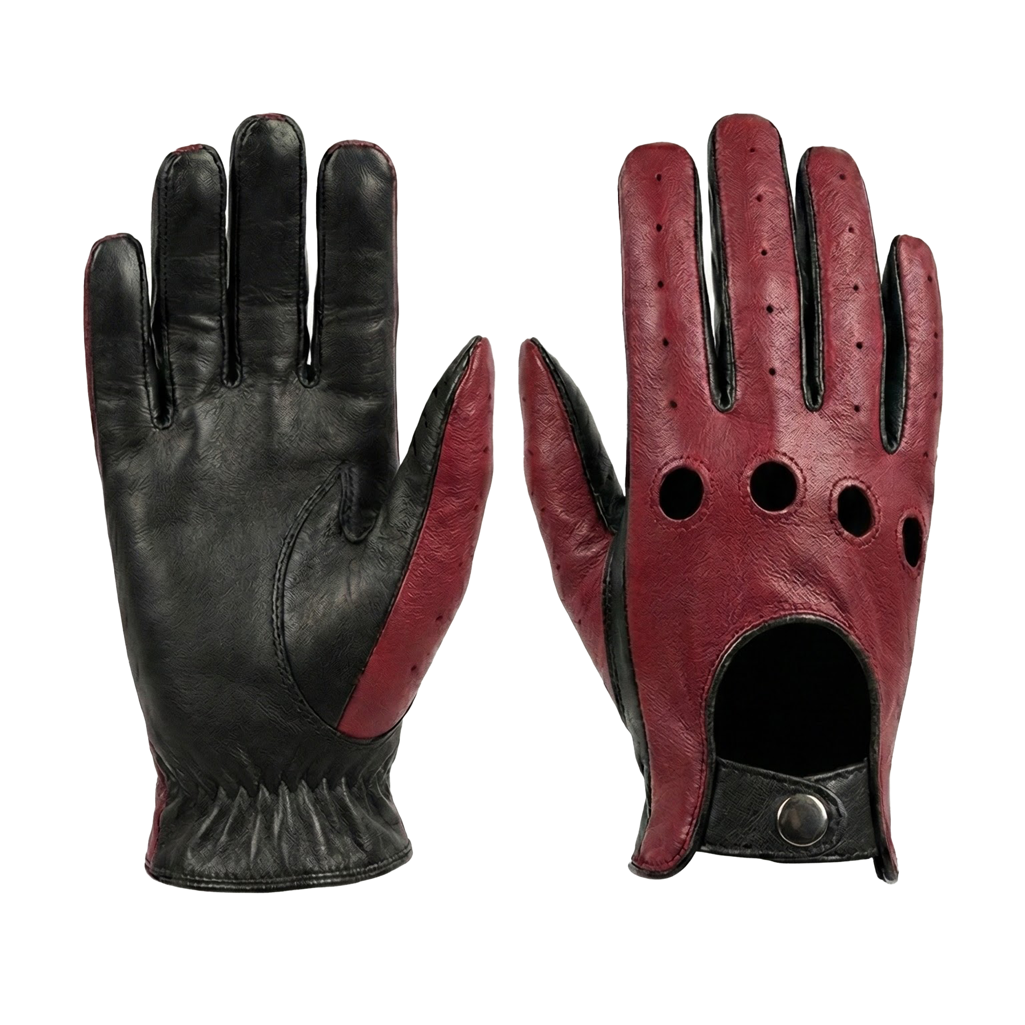 Kashani Burgundy Lambskin Leather Gloves