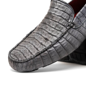 Marco Di Milano Remo Gray Crocodile Loafers - Dudes Boutique