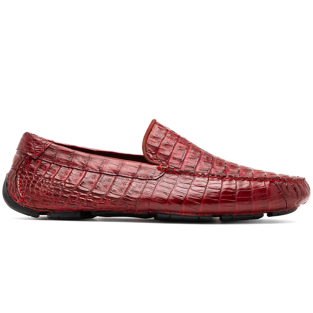 Marco Di Milano Remo Wine Crocodile Loafers - Dudes Boutique