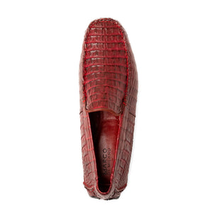 Marco Di Milano Remo Wine Crocodile Loafers - Dudes Boutique
