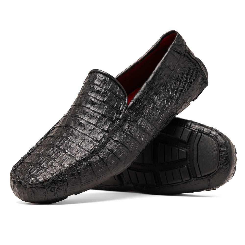 Marco Di Milano Remo Black Crocodile Loafers - Dudes Boutique