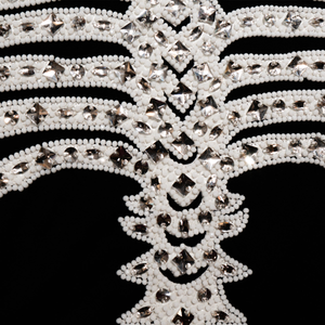 Kashani Skeleton Hyper Crystal Heart White Studded Jacket - Dudes Boutique