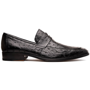 Marco Di Milano Salvatore Black All Over Ostrich Quill Dress Shoes - Dudes Boutique
