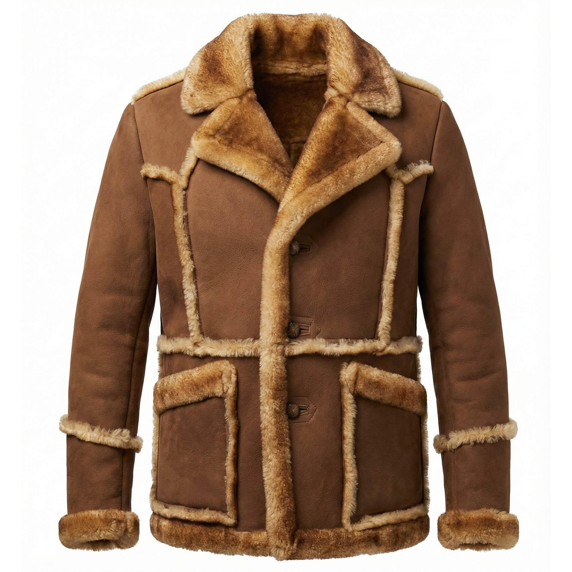 Jakewood "Fluff" Shearling Jacket w/ Buttons