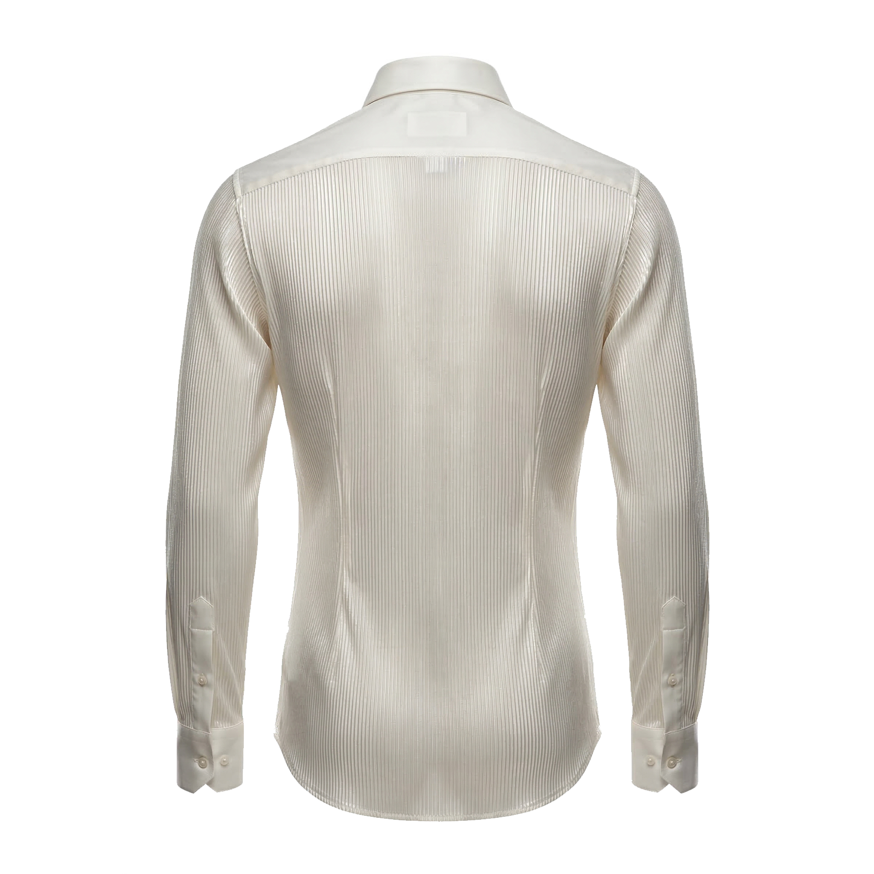 Lorenzo Franco White Pleated Crystal Dress Shirt