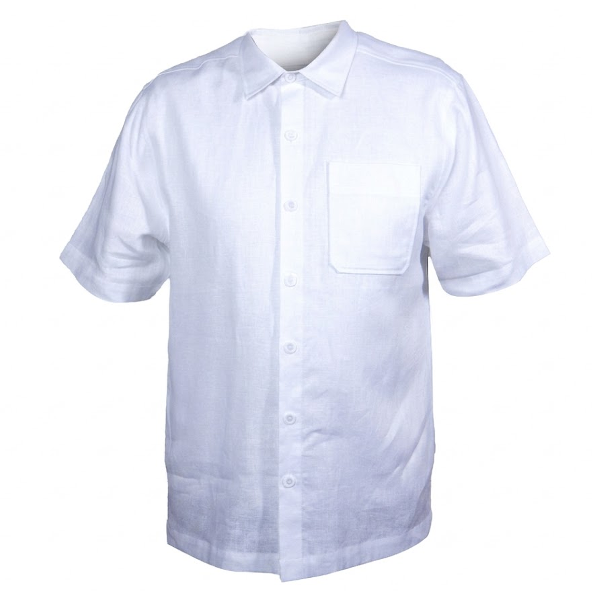 Prestige LUX-405 White Linen Single Pocket Shirt