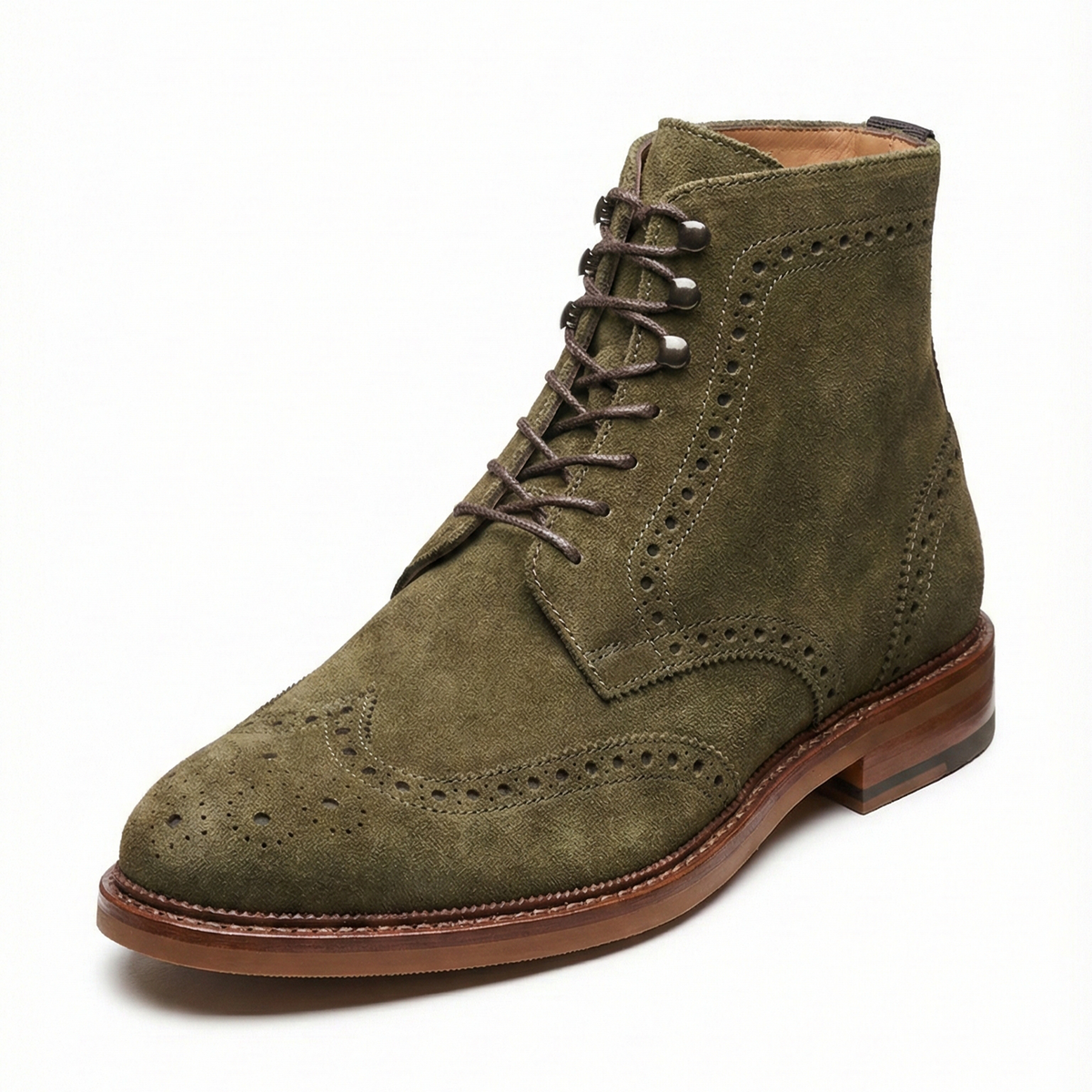 La Milano Dominic green suede leather boot