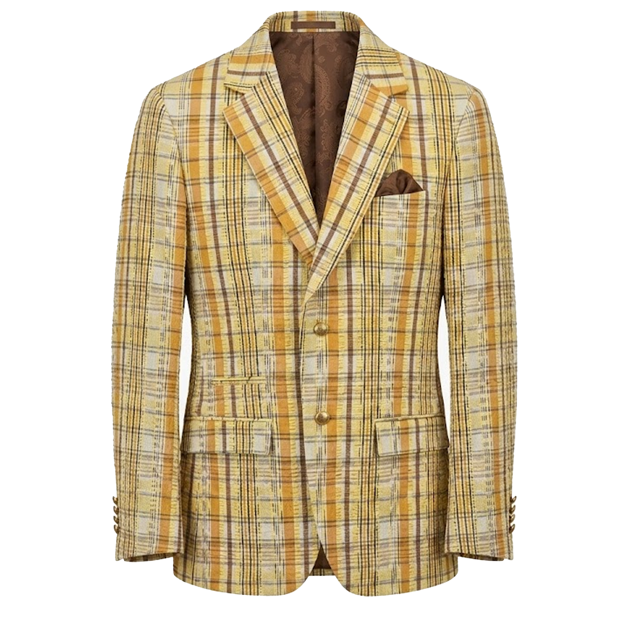 Inserch Seersucker Plaid Summer Blazer