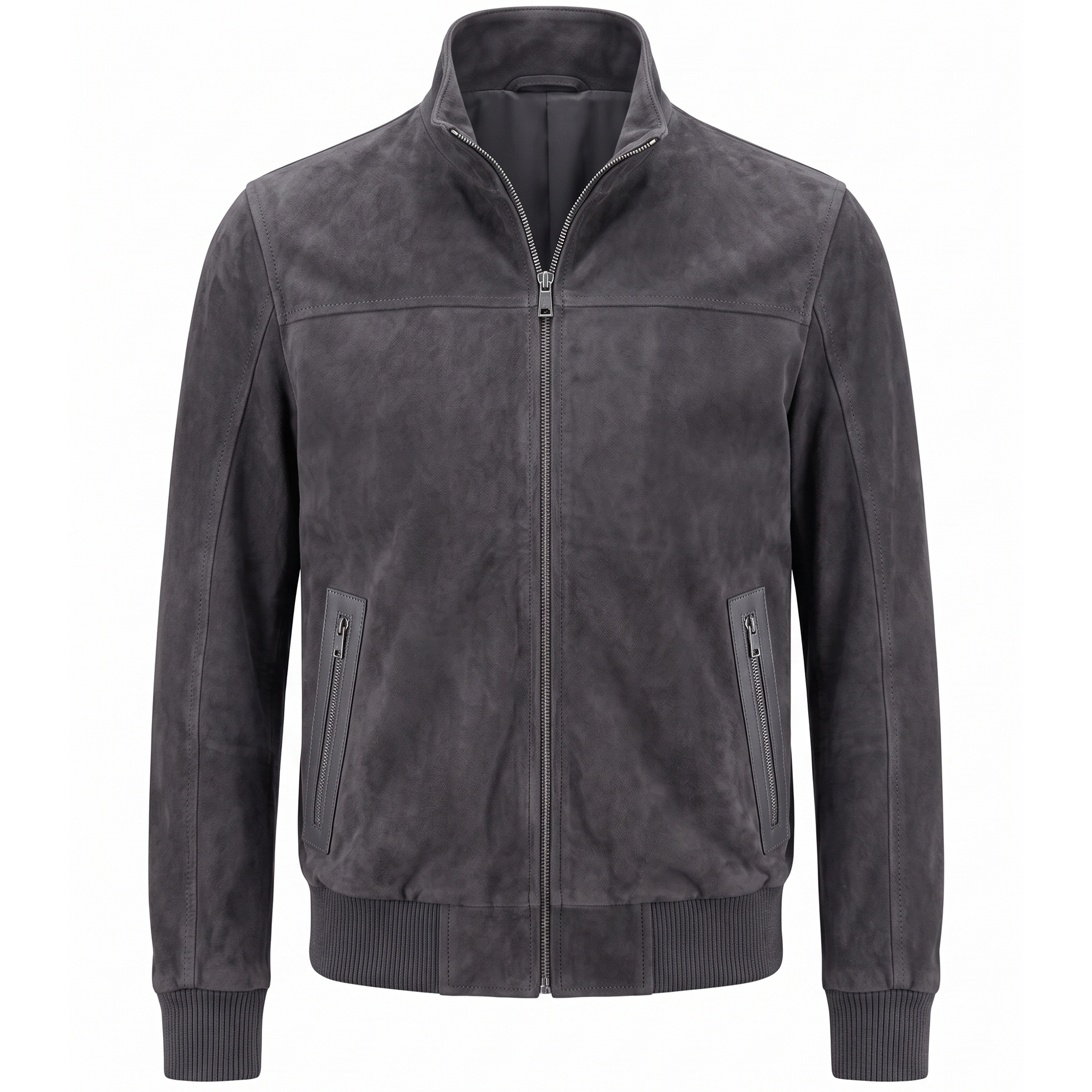 Kashani Black Suede Bomber Jacket