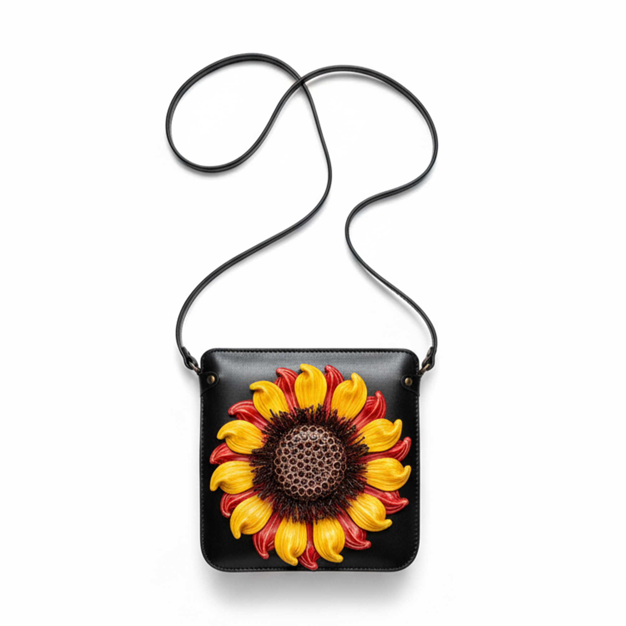 Kashani Handcrafted Leather Sunflower Coin Purse
