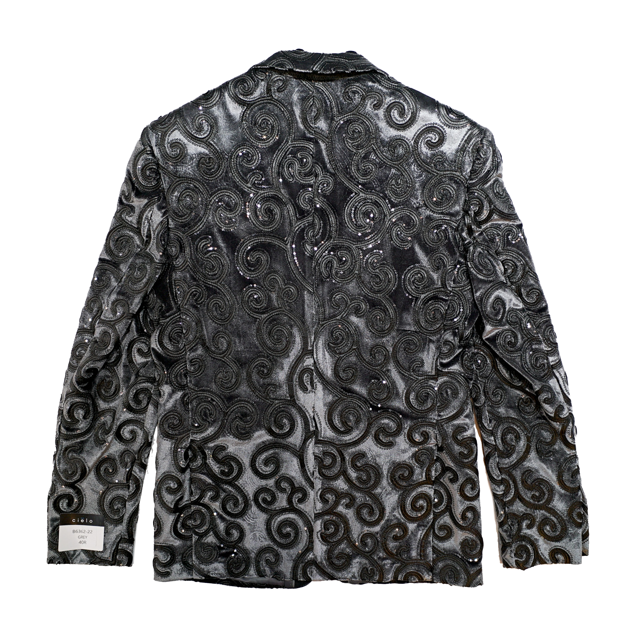 Cielo Black Chameleon Swirl Embroidered Blazer - Dudes Boutique
