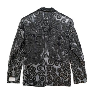 Cielo Black Chameleon Swirl Embroidered Blazer - Dudes Boutique