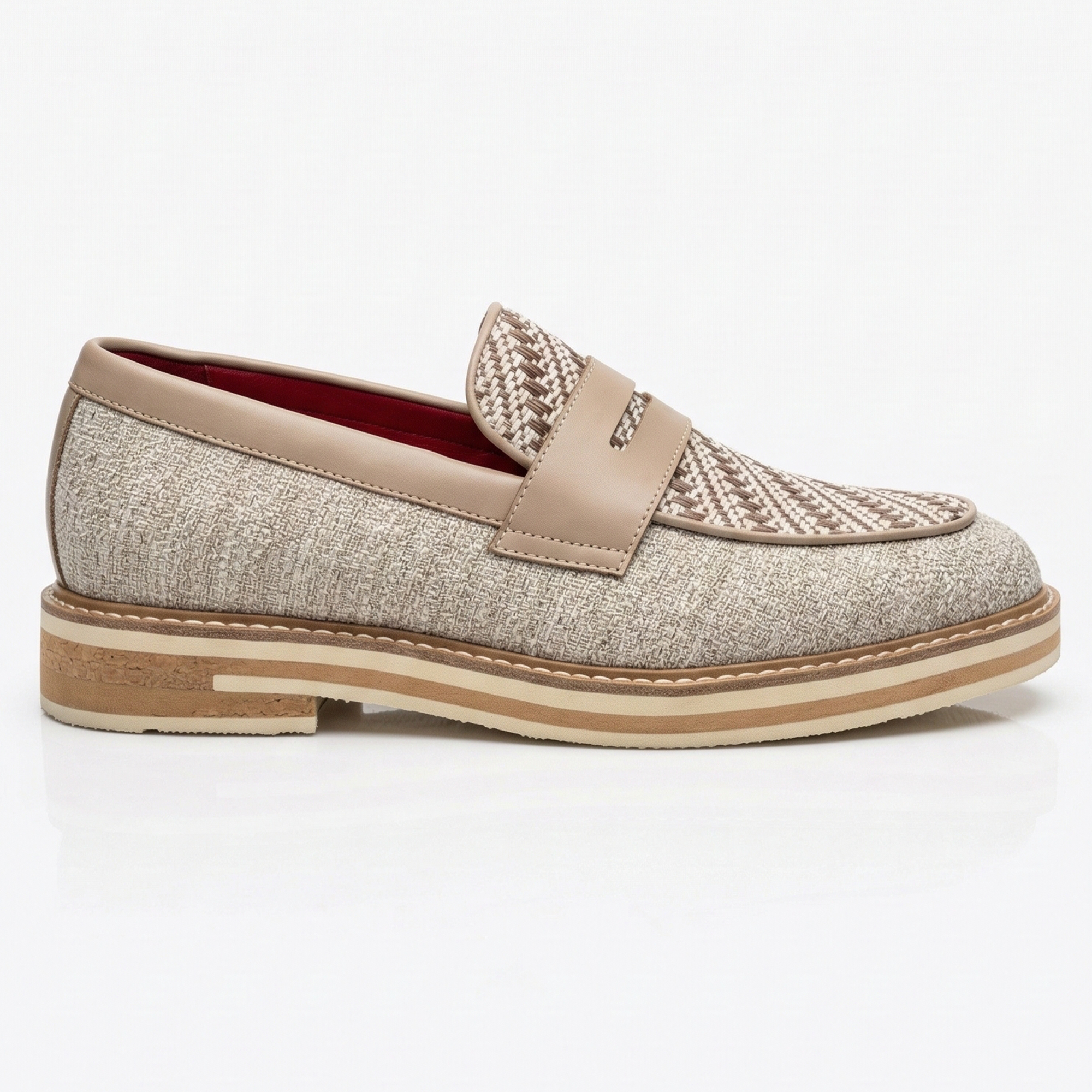 The Ashford Taupe Light Knit Loafers