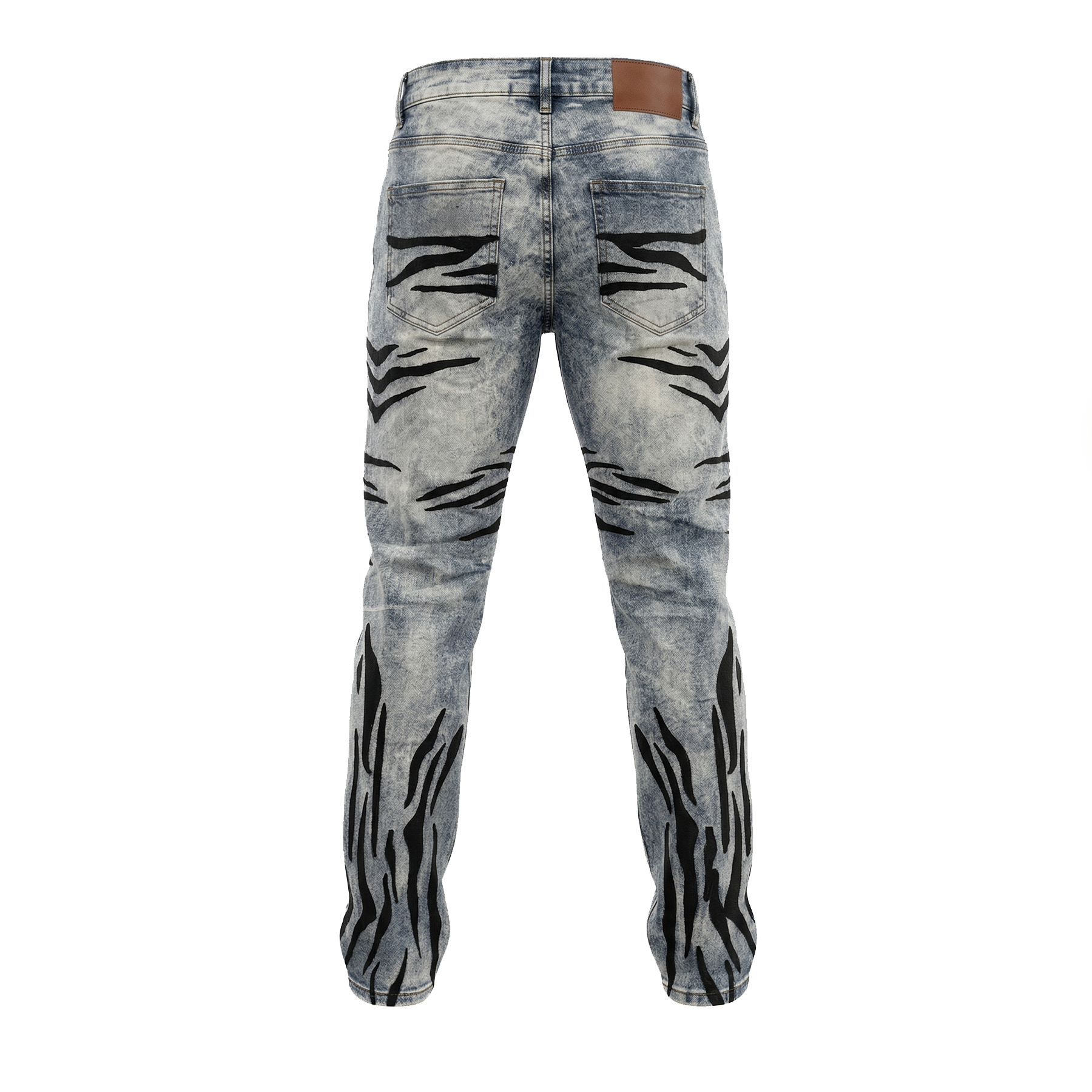 Waimea Distressed Tiger Stripe Denim Jeans
