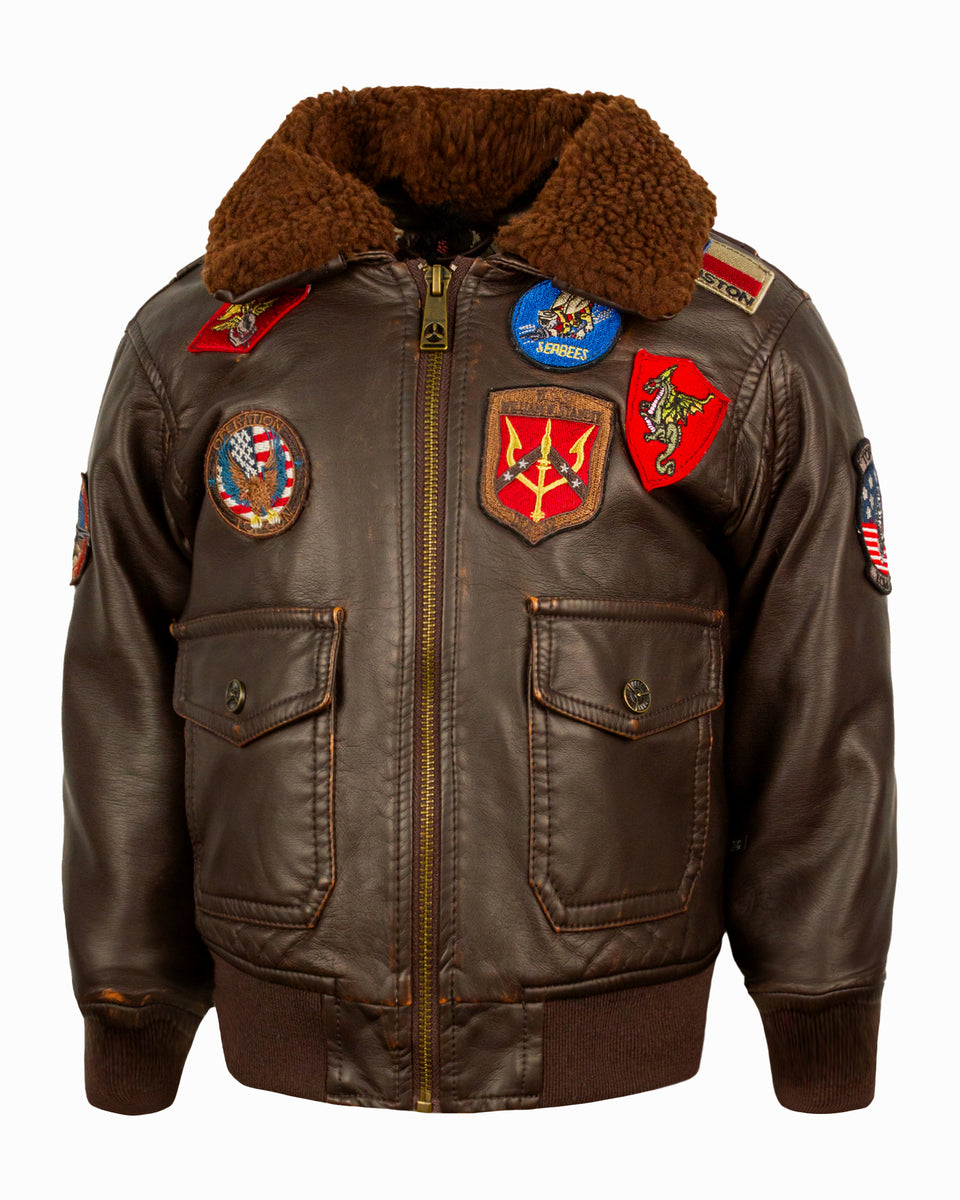 Top Gun Kids PU Aviator Bomber