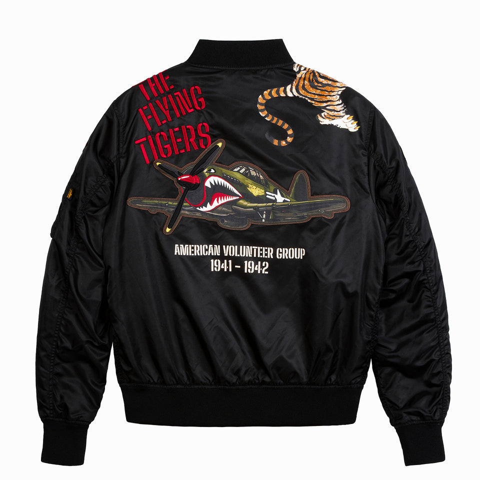 Top Gun Flying Tigers Bomber Jacket - Black