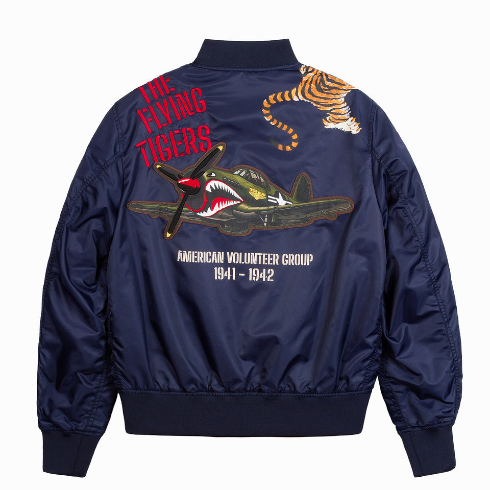 Top Gun Flying Tigers Bomber Jacket - Navy