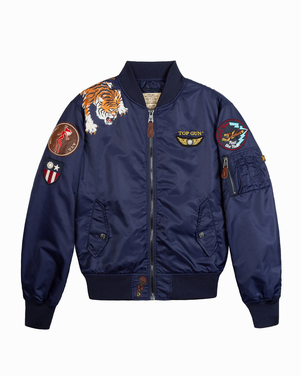 Top Gun Flying Tigers Bomber Jacket - Navy