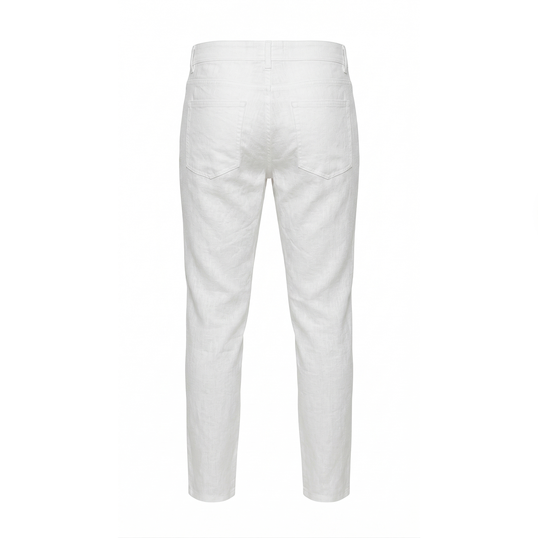 Prestige White High End Linen Pants