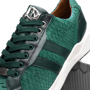 Marco Di Milano Verona Green Python & Calfskin Sneakers - Dudes Boutique