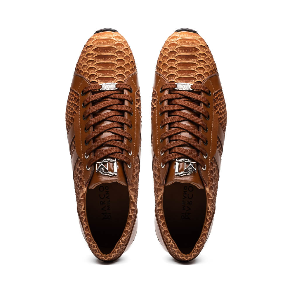 Marco Di Milano Verona Honey Python & Calfskin Sneakers - Dudes Boutique