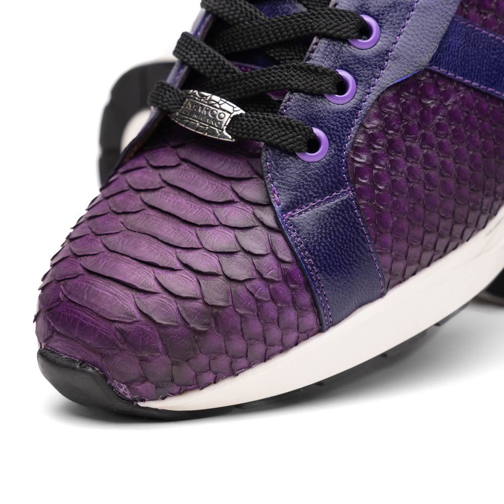 Marco Di Milano Verona Purple Python & Calfskin Sneakers - Dudes Boutique