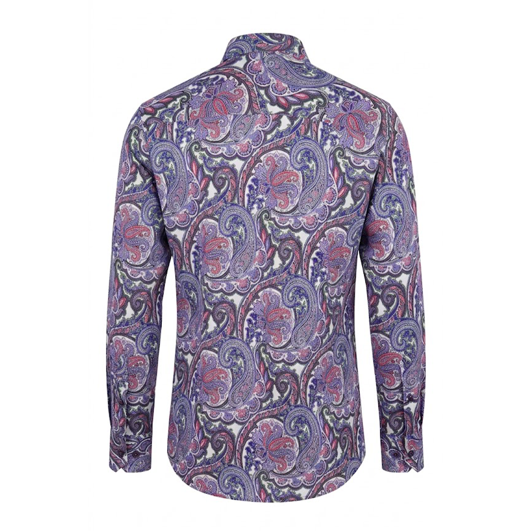 Leoni 496 Purple Paisley Button Up Shirt