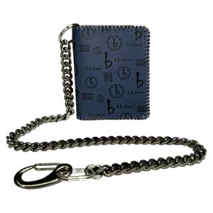 b.b. Simon Chain Wallet – Navy bb Pattern - Dudes Boutique