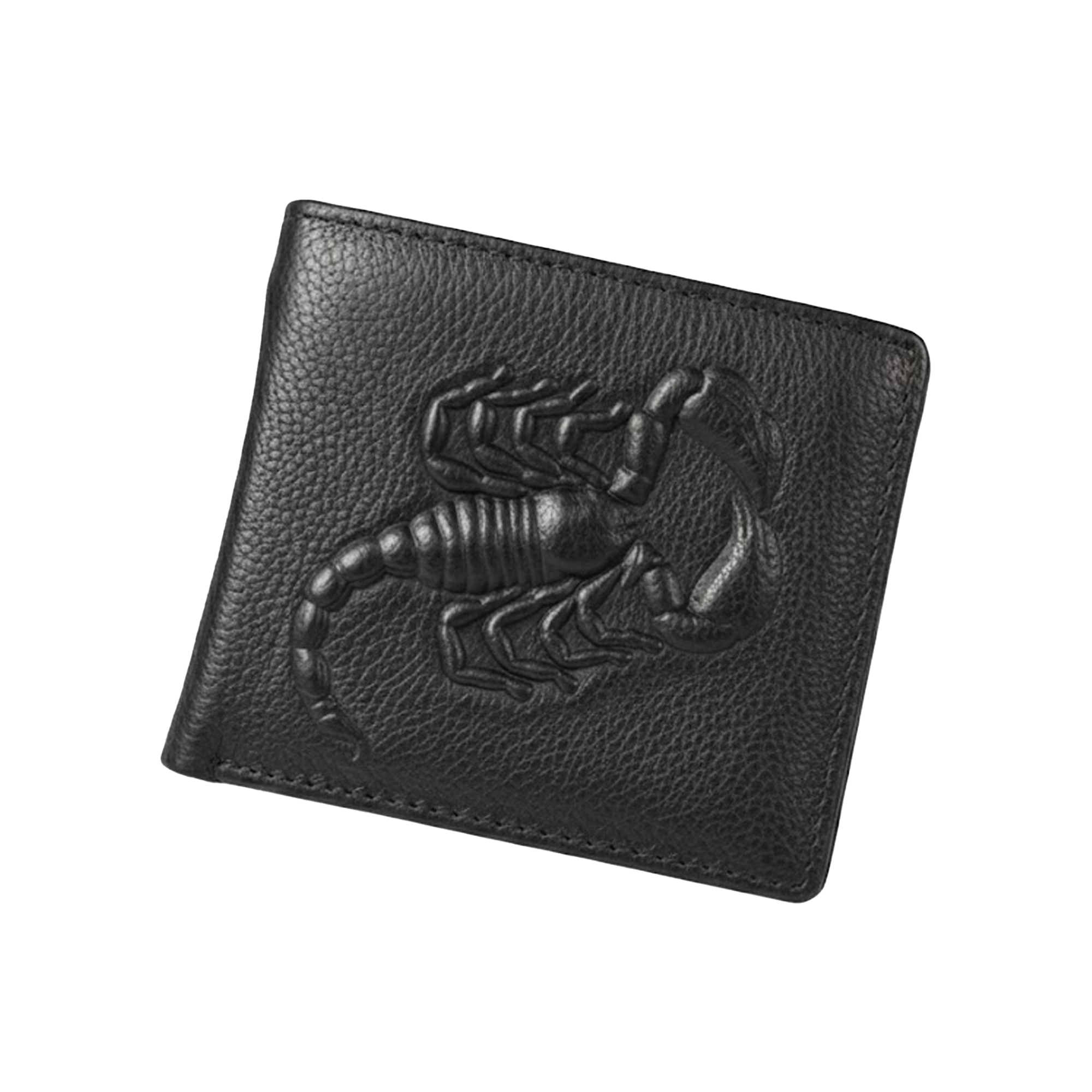 Kashani Black Leather Scorpion Wallet