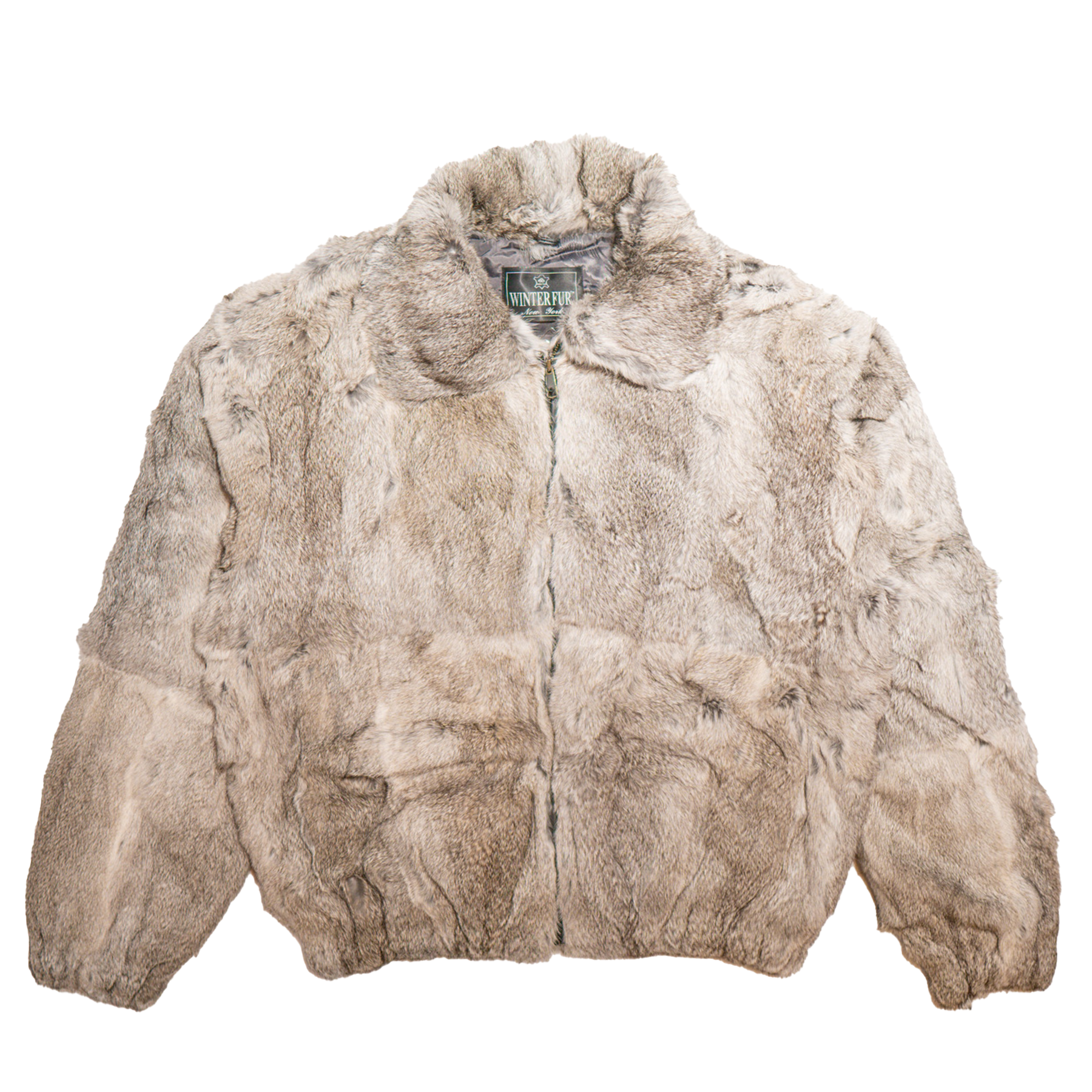 Kashani Men's Charcoal Grey Natural Rabbit Fur Coat - Dudes Boutique