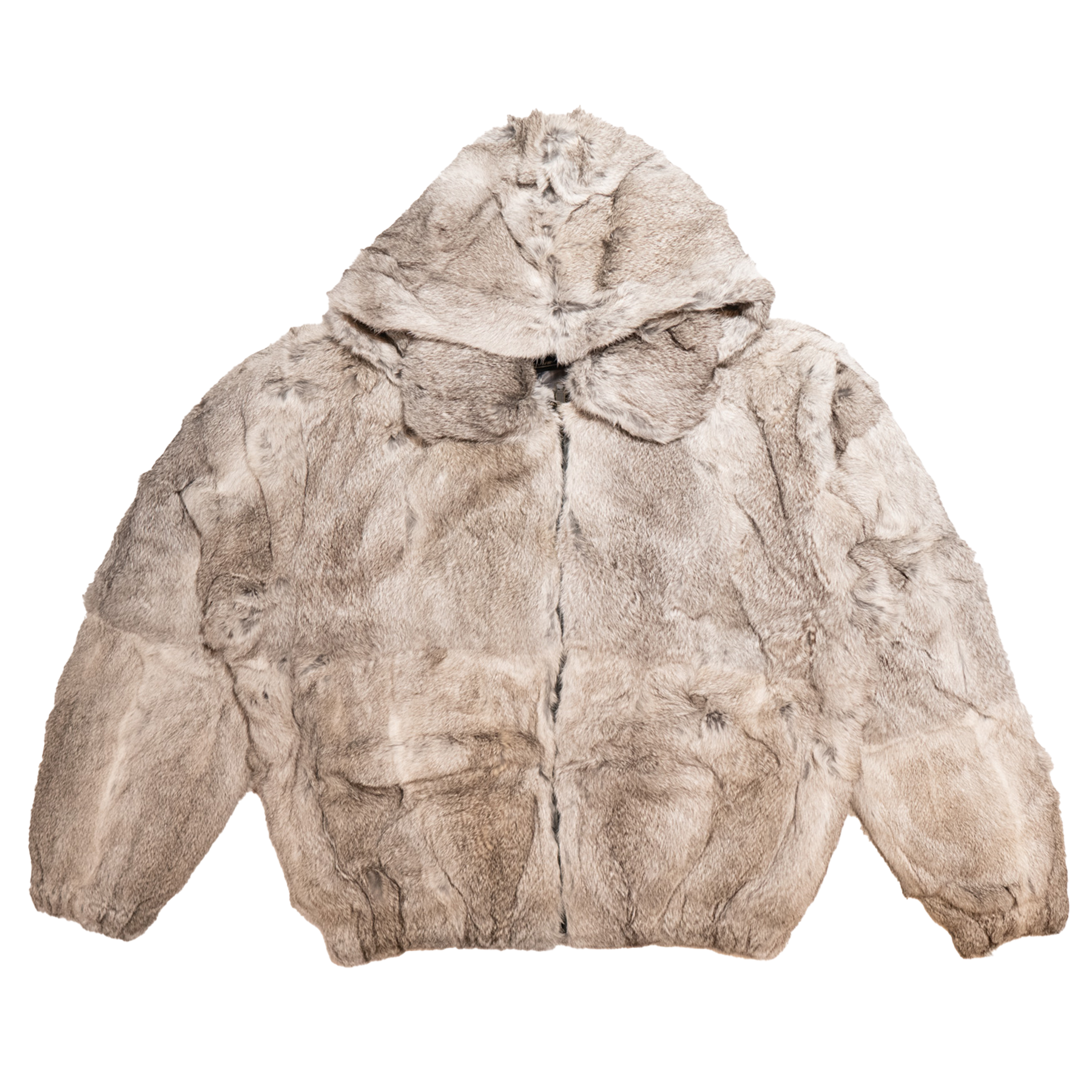 Kashani Men's Charcoal Grey Natural Rabbit Fur Coat - Dudes Boutique