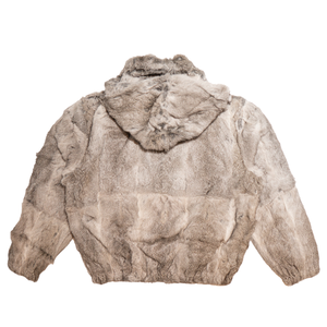 Kashani Men's Charcoal Grey Natural Rabbit Fur Coat - Dudes Boutique